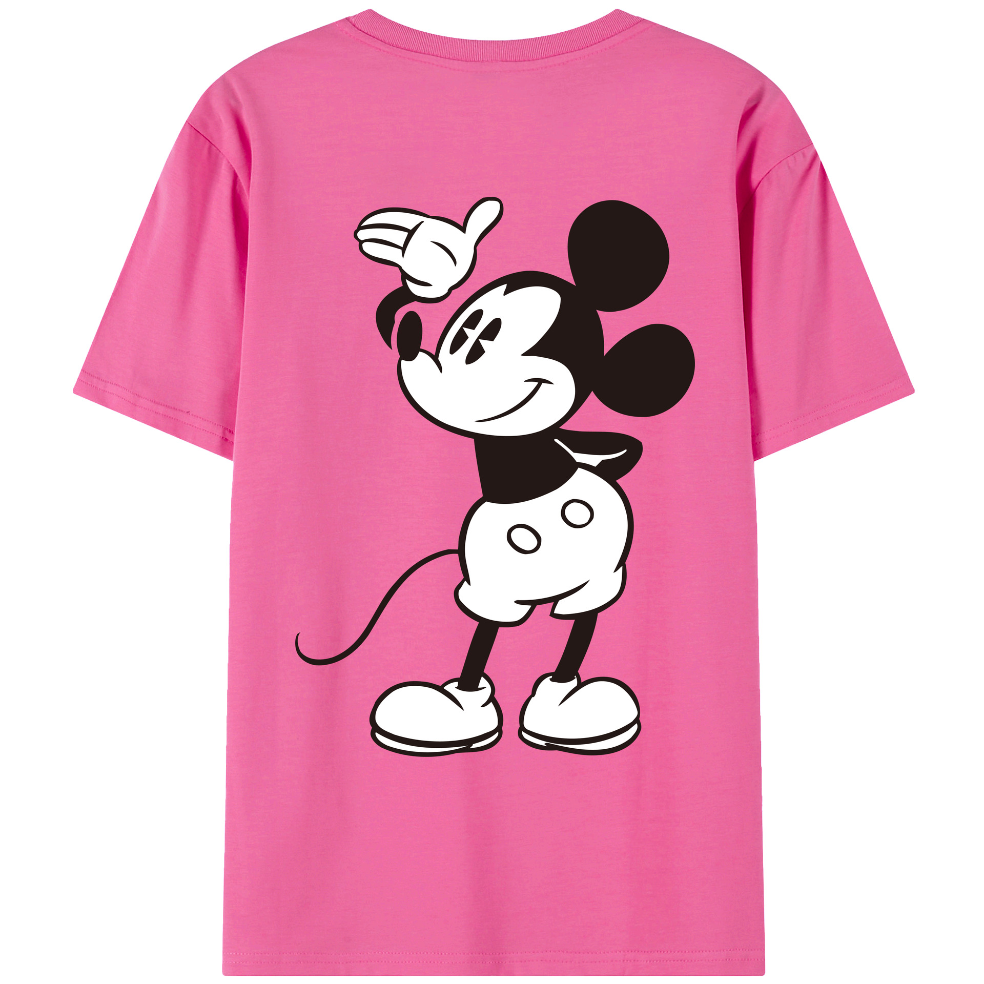 （画像用） ミッキーマウス Mickey Mouse レディース半袖Tシャツ(バックプリント)